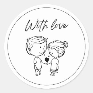 Heartfelt Love Round Sticker