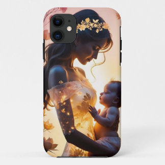 Heartfelt Moments: AI-Designed Mother and Son  iPhone 11 Case