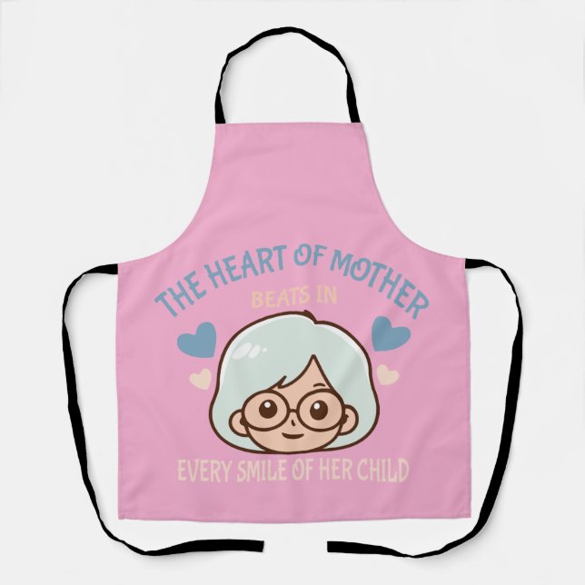 heartfelt mother love - mother's day apron (Front)