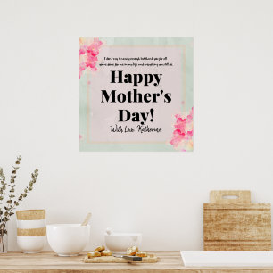 Heartfelt Mother’s Day Poster To Mom From Daughter