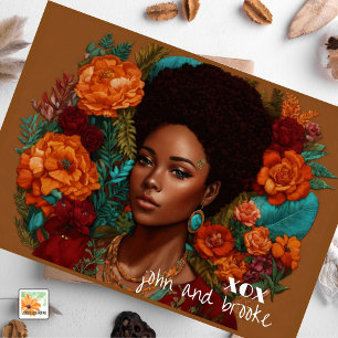 heartfelt mother's day with foto and flowers holiday card