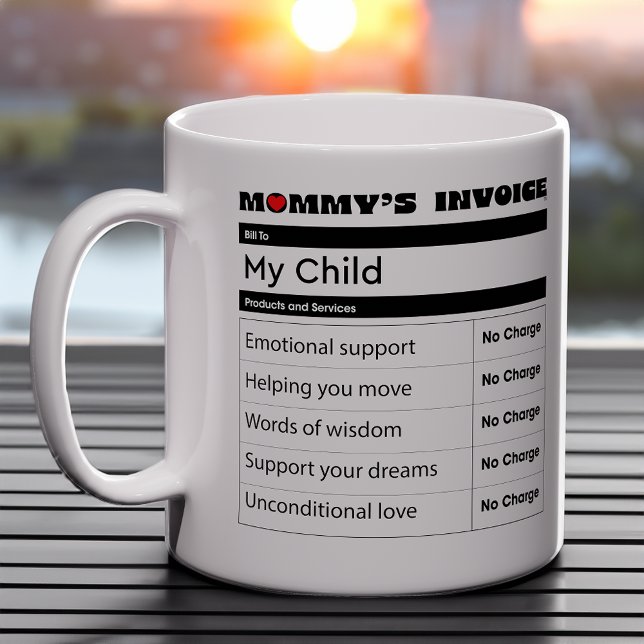 Heartfelt Mother's Love Invoice - Family Memories Coffee Mug (Creator Uploaded)