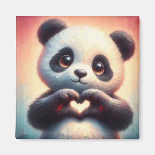 Heartfelt Panda Magnet (Front)