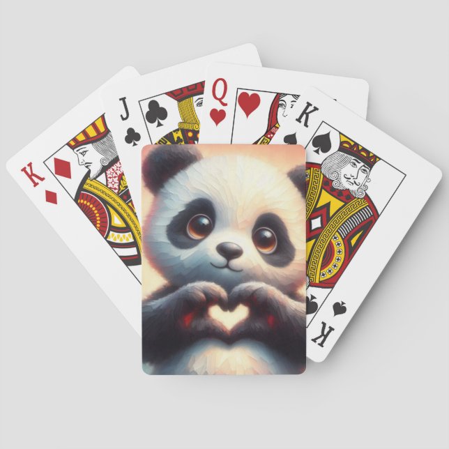Heartfelt Panda Playing Cards (Back)