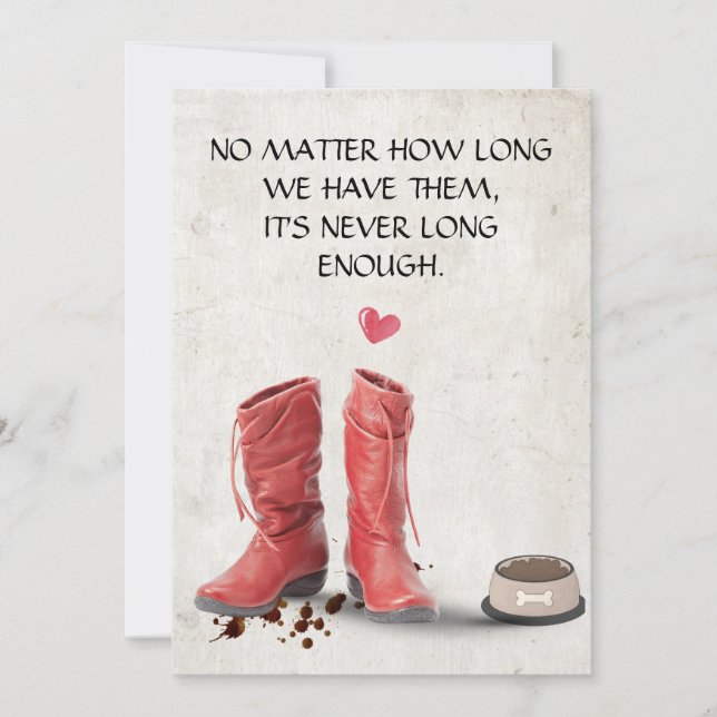 Heartfelt Pet Sympathy Card Printable  (Front)