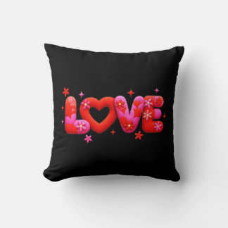 Heartfelt Pop Art Throw Pillow