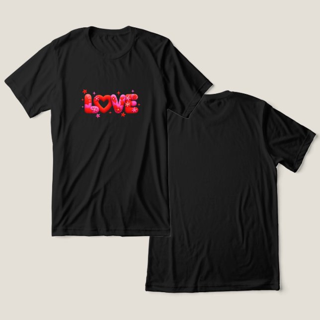 Heartfelt Pop Art Tri-Blend Shirt (Design Front & Back)