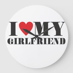 Heartfelt Quotes Saying I Love My Girlfriend Large Clock