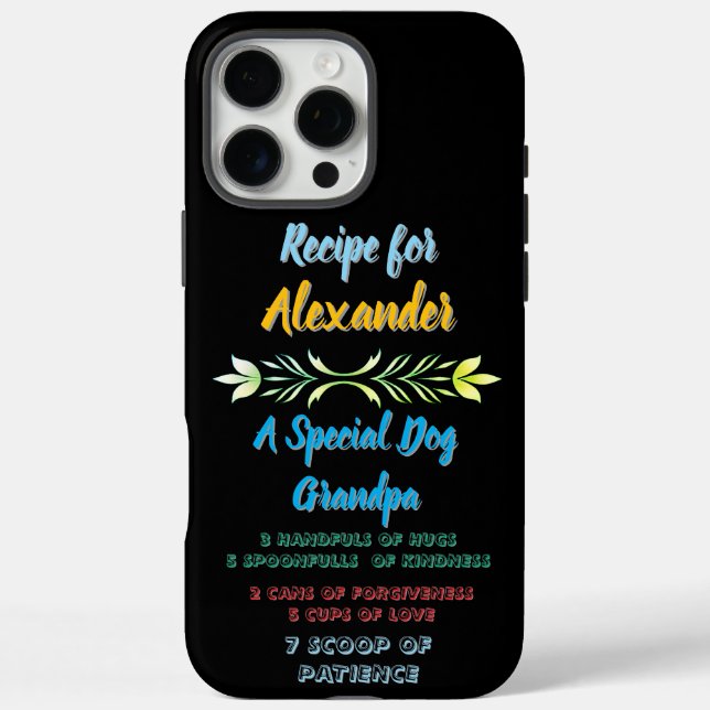 Heartfelt recipe for dog Alexander Case-Mate iPhone Case (Back)