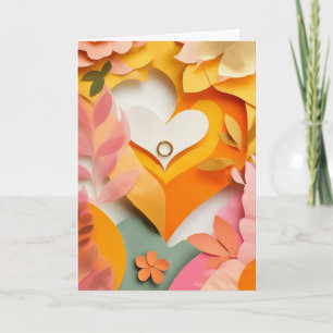 Heartfelt Ring Surrounded by Flowers Card