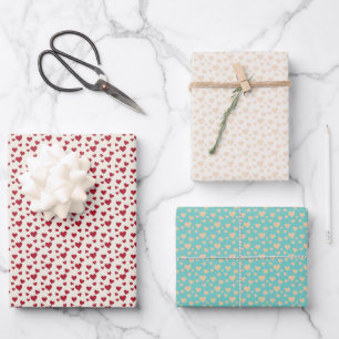 Heartfelt Romance: Valentine's Day Wrapping Paper Sheet