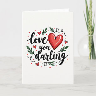 Heartfelt Script Love You Card