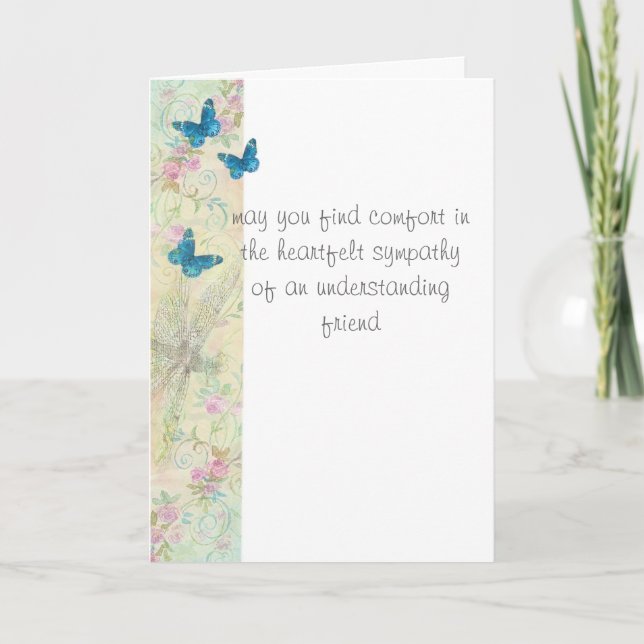 Heartfelt Sympathy Custom Ethereal Art Card (Front)