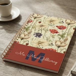 Heartfelt Terracotta Botanical Teacher Planner