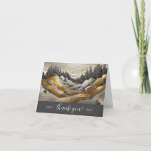 Heartfelt Thank You Card Forest Customizable
