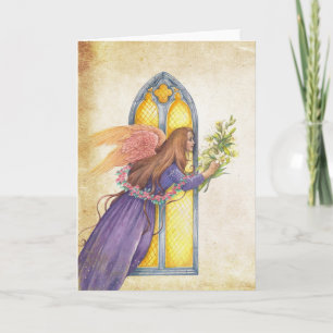 Heartfelt Thank You with Angel & Bouquet Invitation