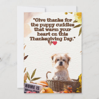 Heartfelt Thanksgiving wishes Holiday Card