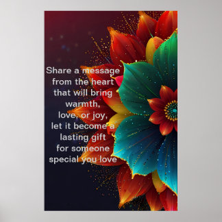 Heartfelt Words: A Personalized Gift of Love Poster