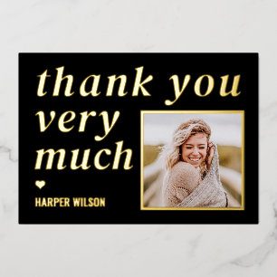 Heartfelt Words Flat FOIL Grad Thank You Card