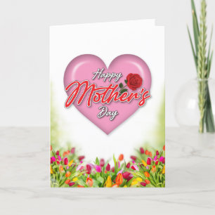 Heartful Elegant Mother’s Day Design Holiday Card
