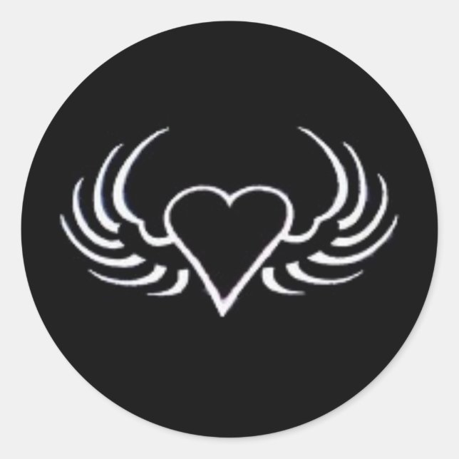 heartgripog classic round sticker (Front)