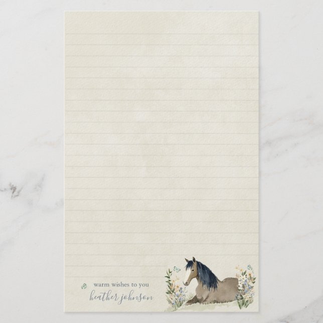 Hearthlight Notes Meadow & Mane Notes Stationery (Front)