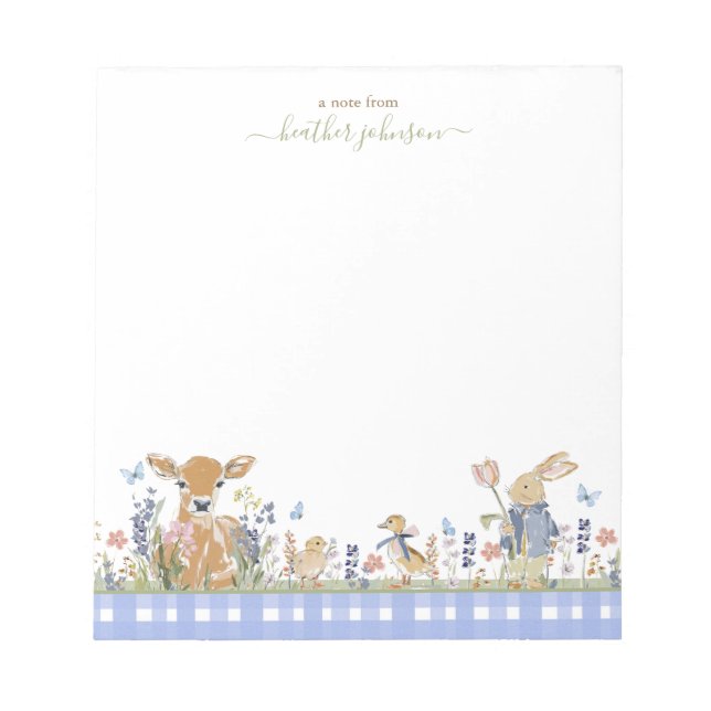 Hearthlight Notes Spring Soft Meadow Gingham (Front)