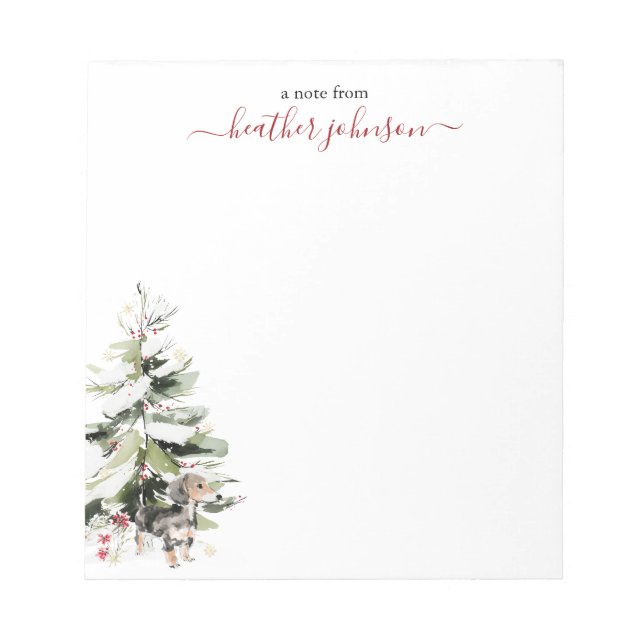 Hearthlight Notes Winter Cozy Dog Personalized (Front)