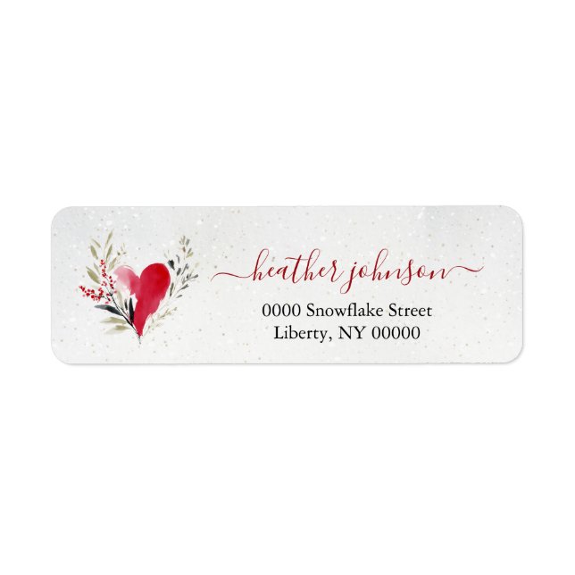 Hearthlight Notes Winter Cozy Heart Personalized (Front)