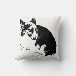 Hearthside Sitter’s Gaze Throw Pillow