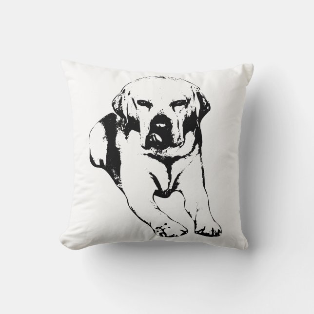 Hearthside Watch in Ink Throw Pillow (Front)