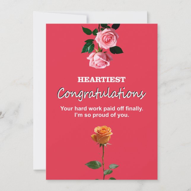Heartiest Congratulations Invitation (Front)