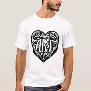Heartigram Custom Monogram Graphic T-Shirt