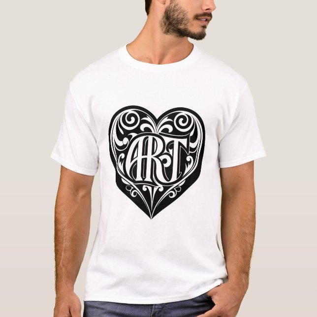 Heartigram Custom Monogram Graphic T-Shirt (Front)