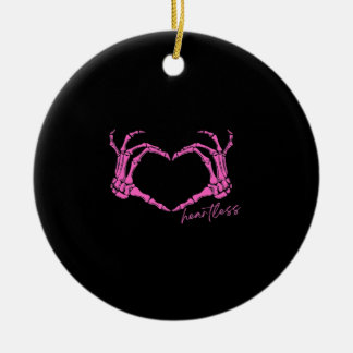 Heartless Skeleton Hands Classic Ceramic Ornament
