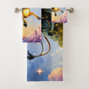 Heartlight Voyager of the Moonlit Skies. Bath Towel Set
