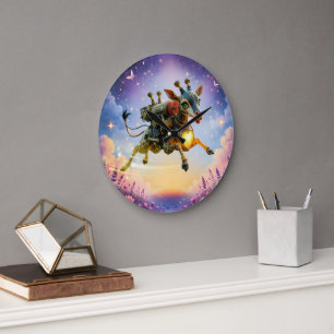 Heartlight Voyager of the Moonlit Skies.  Large Clock