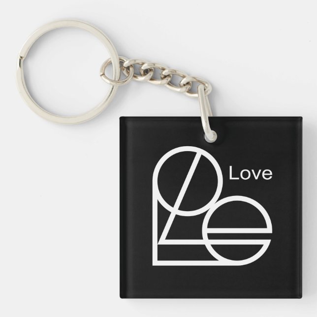 heartmark of "Love"  Keychain (Front)