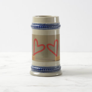 Hearts 22 oz Stein