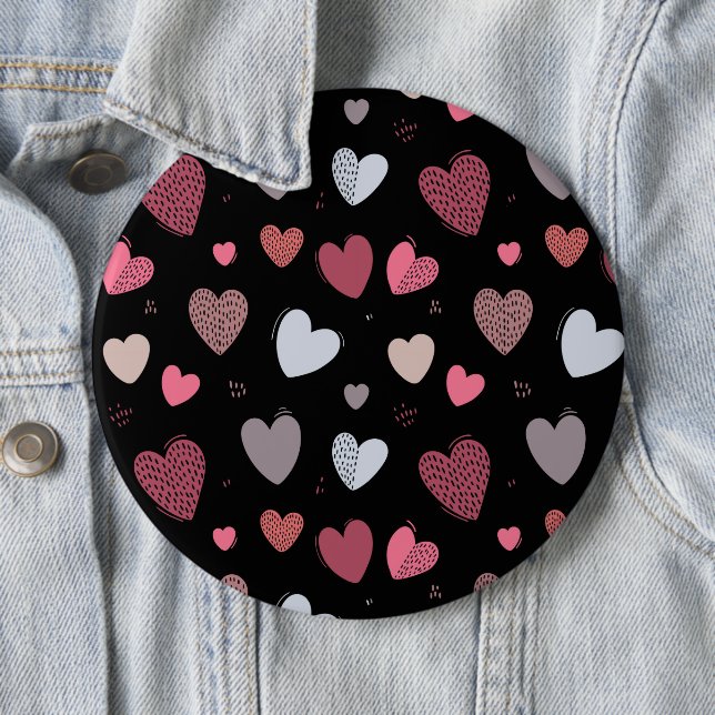 Hearts 2 6 inch round button (In Situ)