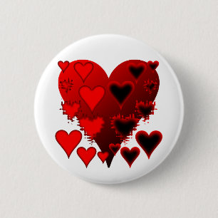 Hearts 2 Inch Round Button
