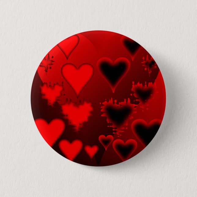 Hearts 2 Inch Round Button (Front)