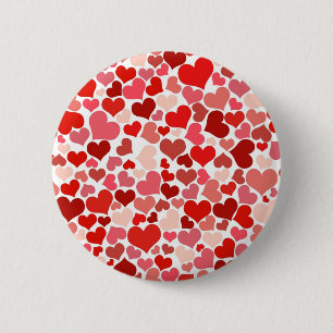 HEARTS 2 INCH ROUND BUTTON