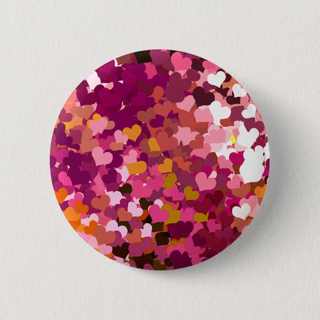 HEARTS 2 INCH ROUND BUTTON (Front)