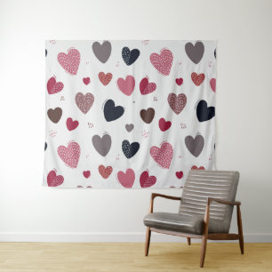 Hearts 3 tapestry
