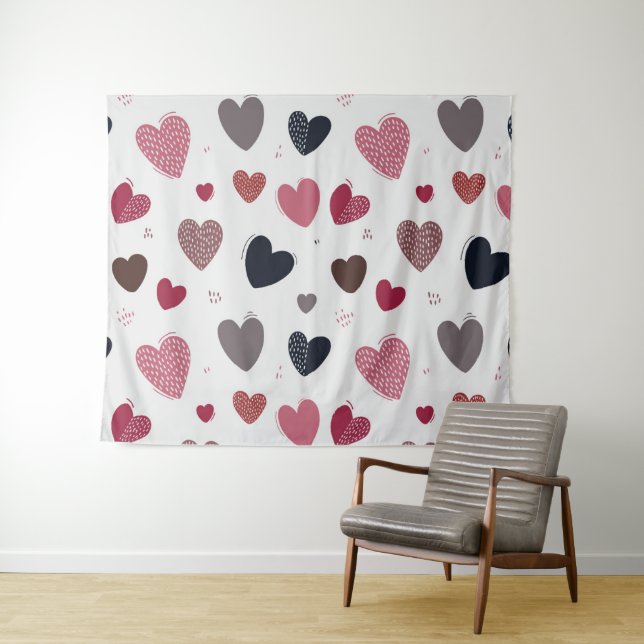 Hearts 3 tapestry (In Situ (Horizontal))