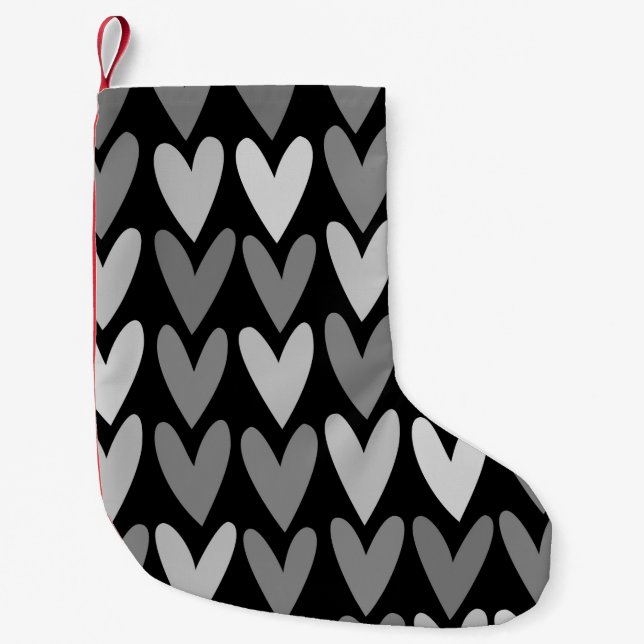 Hearts 4 small christmas stocking (Front)