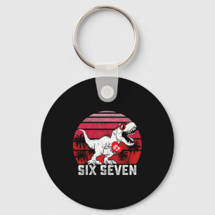 Hearts 67 Valentine’s Day 67 Meme Six Seven 6 7 T- Keychain
