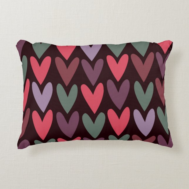 Hearts 6 accent pillow (Front)