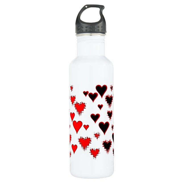 Hearts 710 Ml Water Bottle (Front)